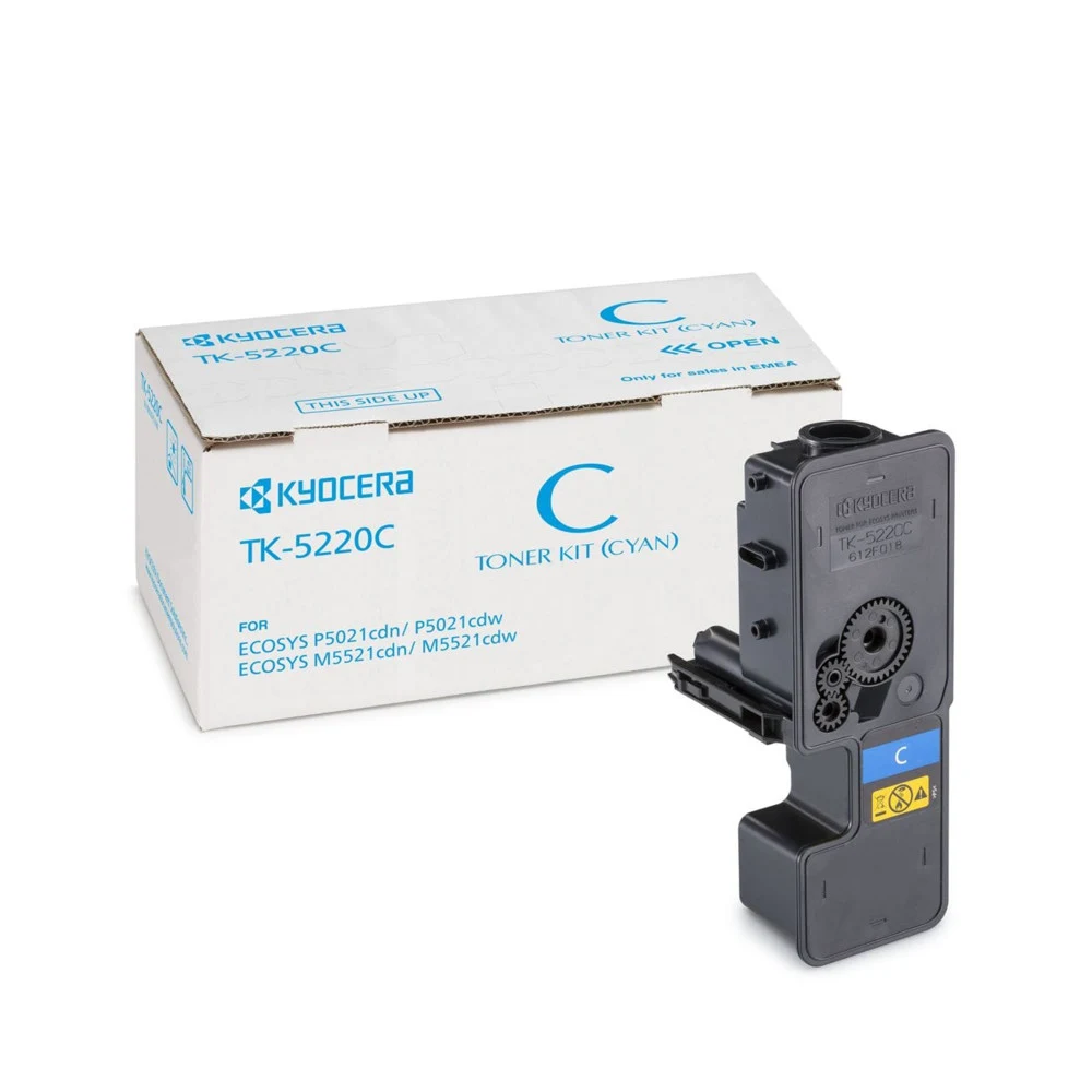 Тонер-картридж Kyocera TK-5220C голубой, 1200 стр., для Kyocera ECOSYS P5021cdn, ECOSYS P5021cdw, ECOSYS M5521cdw, ECOSYS M5521cdn