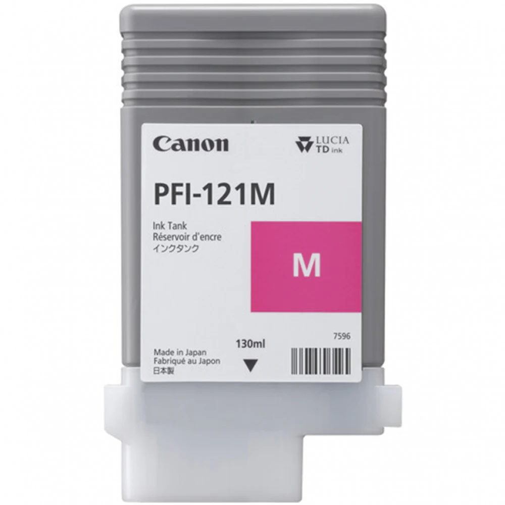 Струйный картридж Чернильный картридж, Canon, PFI-121 Magenta, 6267C001AA, для Canon imagePROGRAF TM250/TM255/TM350/TM355, 130 мл (6267C001AA)