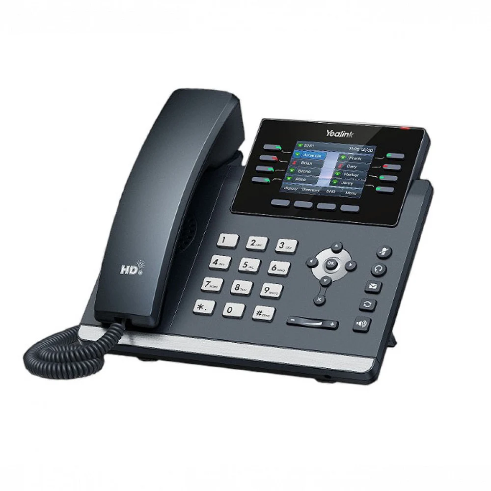 Телефон SIP Yealink SIP-T44U, 12 аккаунтов, 2 порта USB, цветной экран, BLF,PoE, GigE, без БП (SIP-T44U)