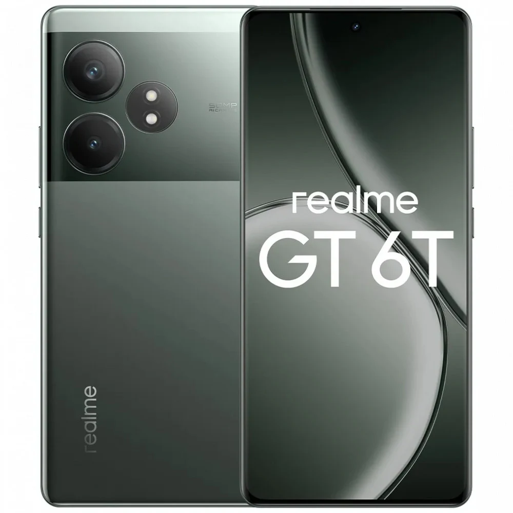 СМАРТФОН REALME RMX3853 (GT 6T) 12 + 256 ГБ (EUCIS) ЦВЕТ:ЗЕЛЕНЫЙ ТУМАН