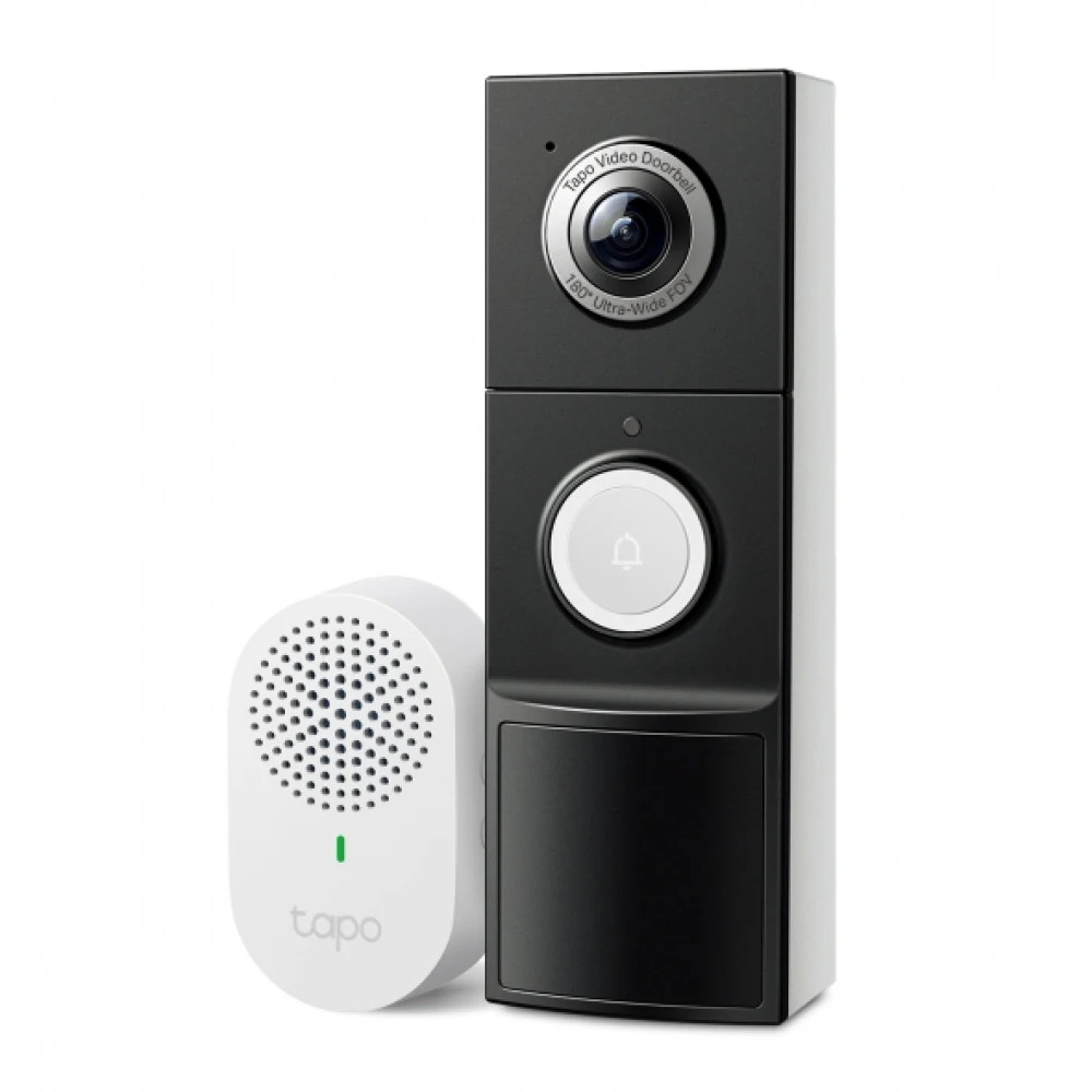 Умный дверной глазок 5MP (2K) с питанием от аккумулятора Tapo D235 &lt Видеодомофон Tapo D235 × 1, Дверной звонок Tapo × 1, Спецификация: 2K 5 Мп (2560 × 1920 пикселей), 2.4 ГГц, перезаряжаемая лити