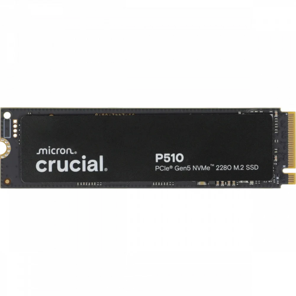 Твердотельный накопитель/ Crucial SSD P510, 2000GB, M.2(22x80mm), NVMe, PCIe 5.0 x4, TLC, R/W 10000/8700MB/s, IOPs н.д./н.д., TBW 1200, DWPD 0.5 (12 мес.)