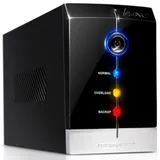 Источник бесперебойного питания, SVC, V-1200-F, Smart, USB, Мощность 1200ВА/720Вт, Диапазон работы AVR: 165-275В, Бат.: 12В/7.5 Ач*2шт., 3 вых.: Shuko CEE7, Защита тел. линии, Чёрный