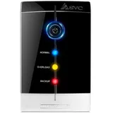 Источник бесперебойного питания, SVC, V-1200-F, Smart, USB, Мощность 1200ВА/720Вт, Диапазон работы AVR: 165-275В, Бат.: 12В/7.5 Ач*2шт., 3 вых.: Shuko CEE7, Защита тел. линии, Чёрный