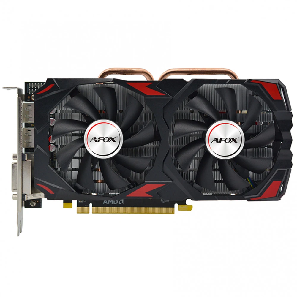 Видеокарта, AFOX, Radeon RX 570 GAMING 8GB Dual Fan (4897033782791), AFRX570-8192D5H5-V2, GDDR5, 256bit, HDMI, 3*DP, 233*126*43 мм, Цветная коробка
