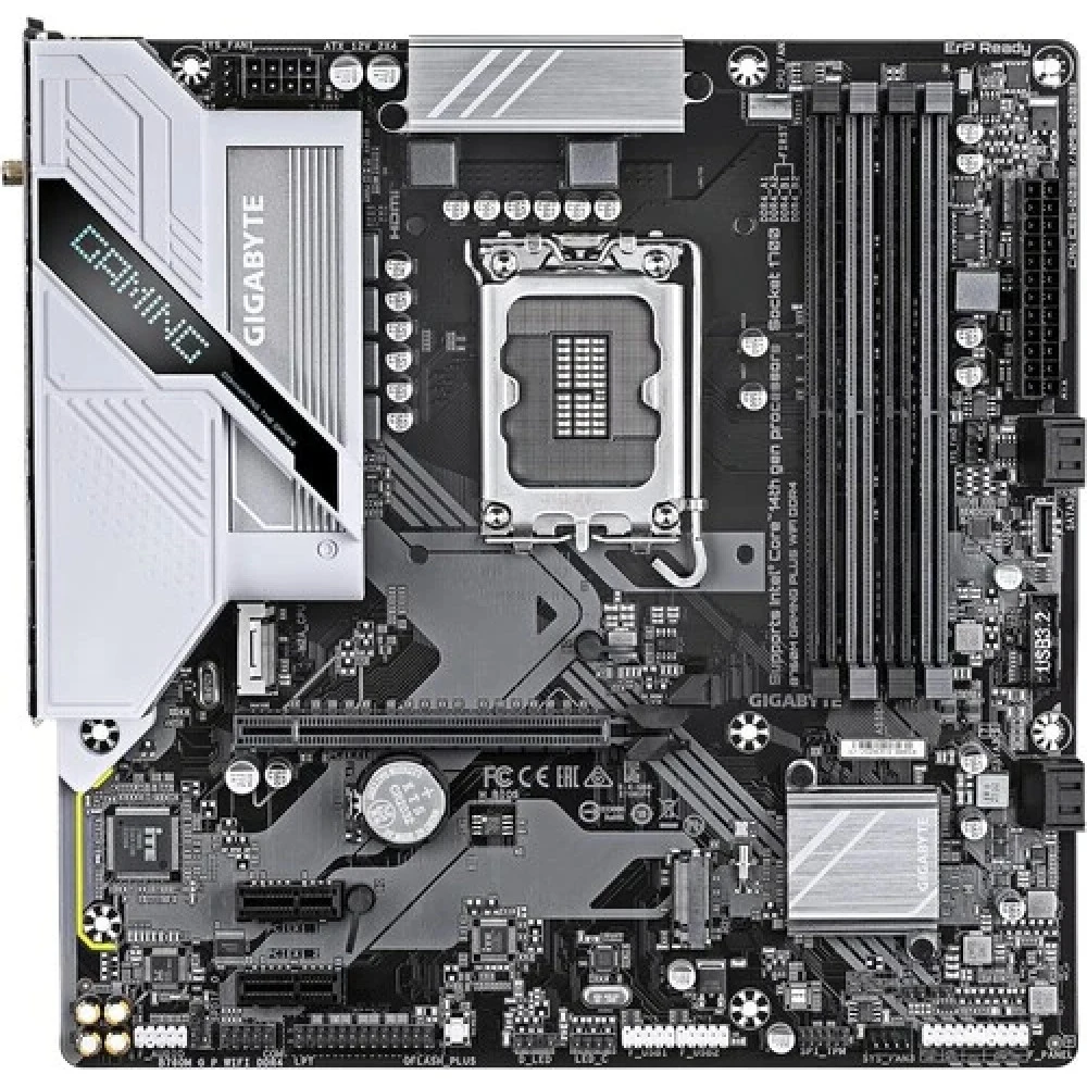 Материнская плата MSI B760M GAMING PLUS WIFI DDR4 Soc-1700 Intel B760 4xDDR4 mATX AC`97 8ch(7.1) 2.5Gg+HDMI+DP