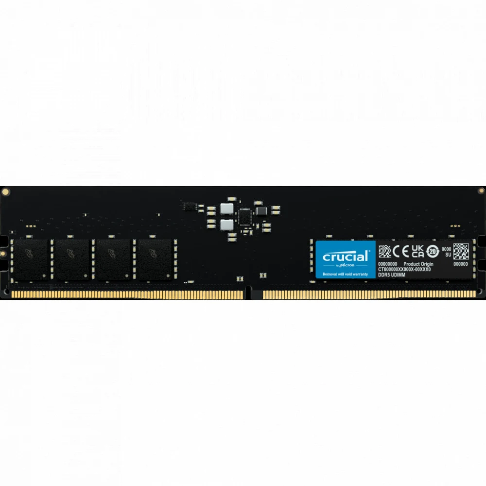 Оперативная память Crucial by Micron 16GB DDR5-4800 UDIMM (CT16G48C40U5) CL40 1.1V 1 Year Warrаnty