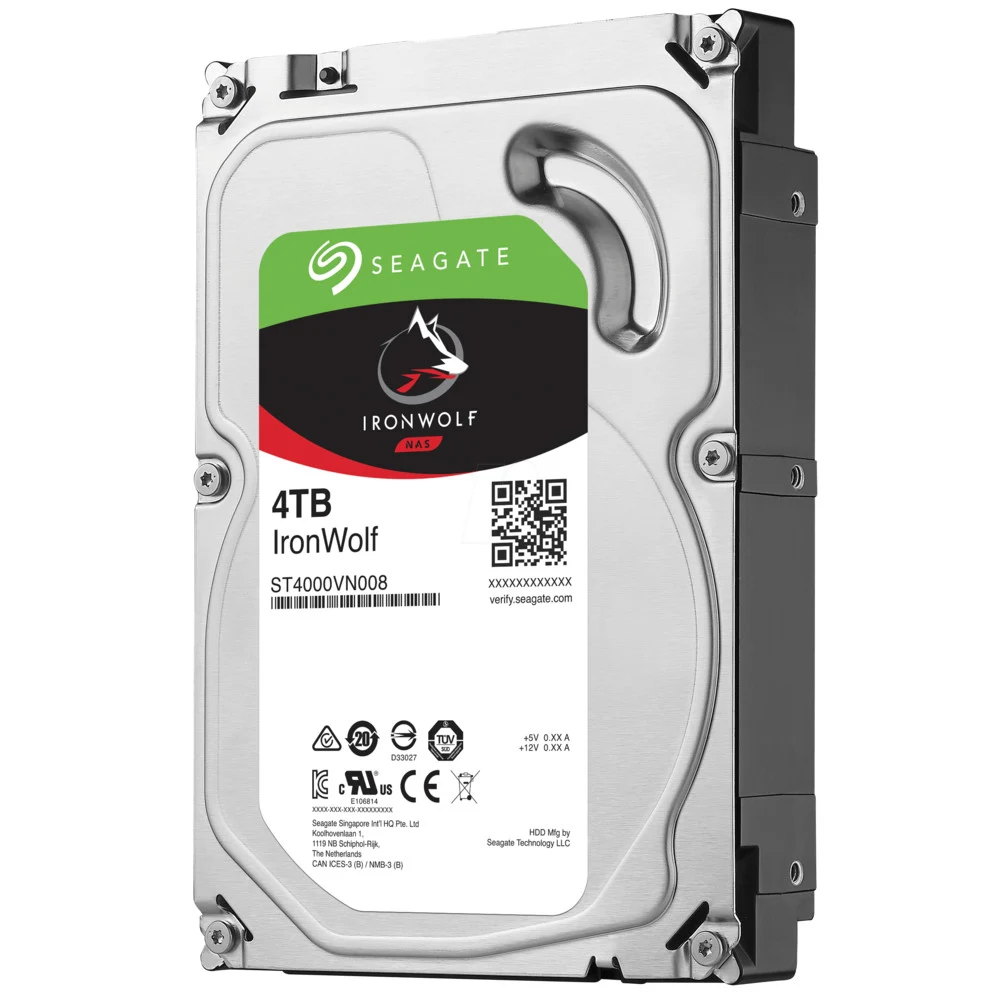 Жесткий диск Seagate IronWolf NAS 4TB SATA 3.5" 5900RPM 64Mb Features and Performance Number of Drive Bays Supported: 1 to 8 Multi-User Technology (TB/yr): 180 Rotational Vibration (RV) Sensors: Yes