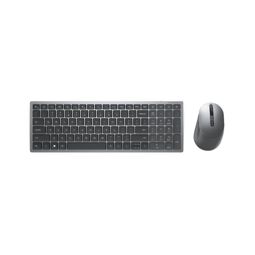 Клавиатура + мышь Dell KM7120W клав:серебристый мышь:серый USB беспроводная Bluetooth/Радио