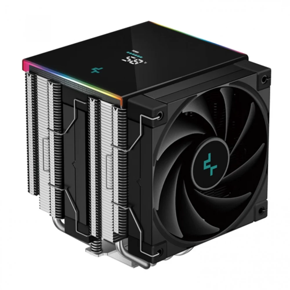 Кулер для процессора, Deepcool, AK620 DIGITAL SE R-AK620-BKADMN-GJD, Intel 1851/1700/1200/115х и AMD AM5/AM4, 260W, 2*120мм, 500-1850±10%/об/м, 68.99 CFM, 28 dB(A), 4pin, 129х138х161мм, Черный