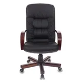 Кресло руководителя Бюрократ T-9908/WALNUT черный кожа крестовина металл