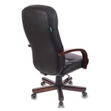 Кресло руководителя Бюрократ T-9908/WALNUT черный кожа крестовина металл