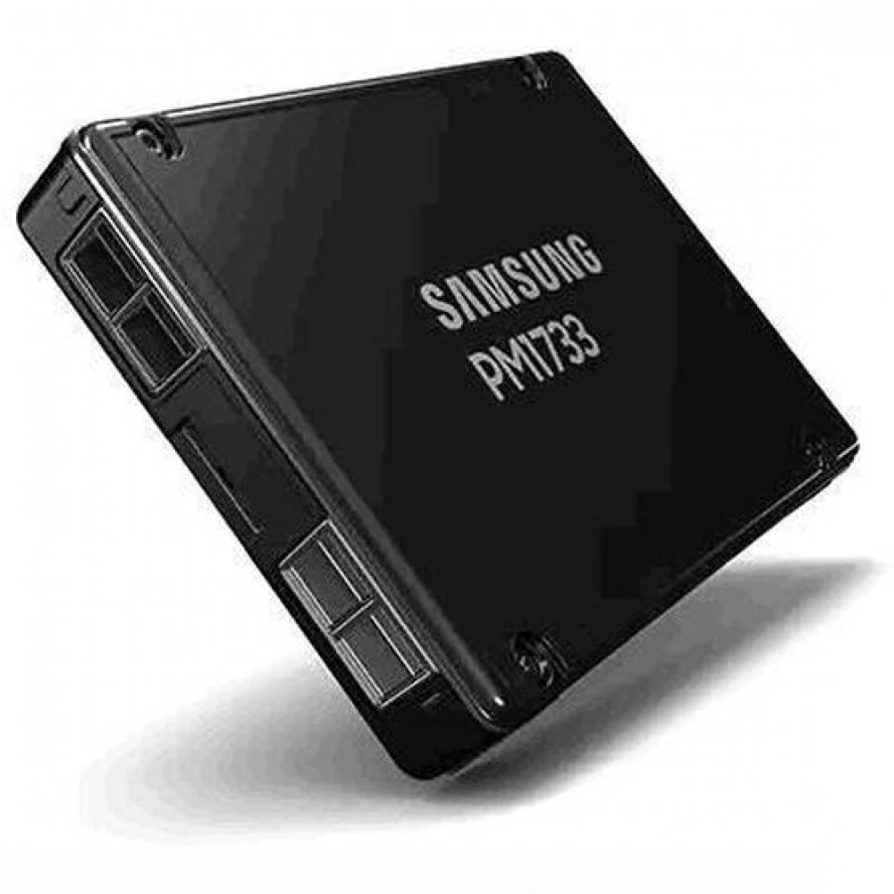 Твердотельный накопитель Samsung Enterprise SSD, 2.5"(SFF/U.2), PM1733 EVT2, 7680GB (7.68TB), NVMe PCIe 4.0 1x4, DP 2x2, R7000/W3500Mb/s, IOPS(R4K) 1450K/135K, MTBF 2M, 1DWPD/5Y, TBW 14016TB, OEM (r