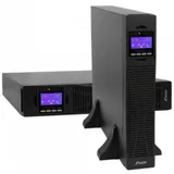 UPS POWERMAN Online 3000 RT, LCD, dual conversion, 3000VA, 2700W, 8 IEC 60320 C13 sockets, 1 IEC 320 C19 socket, short circuit protection, surge protection, overload, discharge and battery recharge.