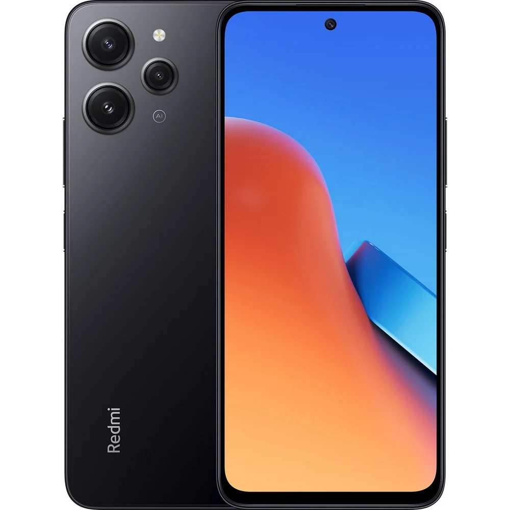Мобильный телефон, Redmi, 12 256GB, 8GB, 6.79", Android MIUI, Helio G88, Mali-G52 MC2, Камера 50 Мп, 8 Мп, 2400 x 1080, Bluetooth 5.1, 5000 мАч, (Midnight Black) Чёрный