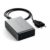 SATECHI 100W USB-C PD Compact Charger- EU ( x2 Type-C / x1 Type-A) (space gray)
