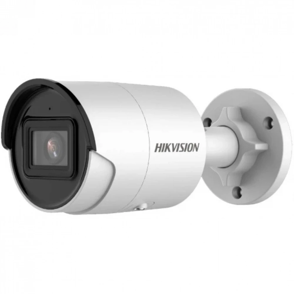 IP видеокамера, Hikvision, DS-2CD2083G2-IU, Цилиндрическая, CMOS- матрица 1/2.8" progressive ИК до 40м AcuSense 8 mp 0.005 Lux F1.6 Фиксированный f2.8мм Аудио 1Микрофон 1MicroSD до 512Gb, WDR IP67,