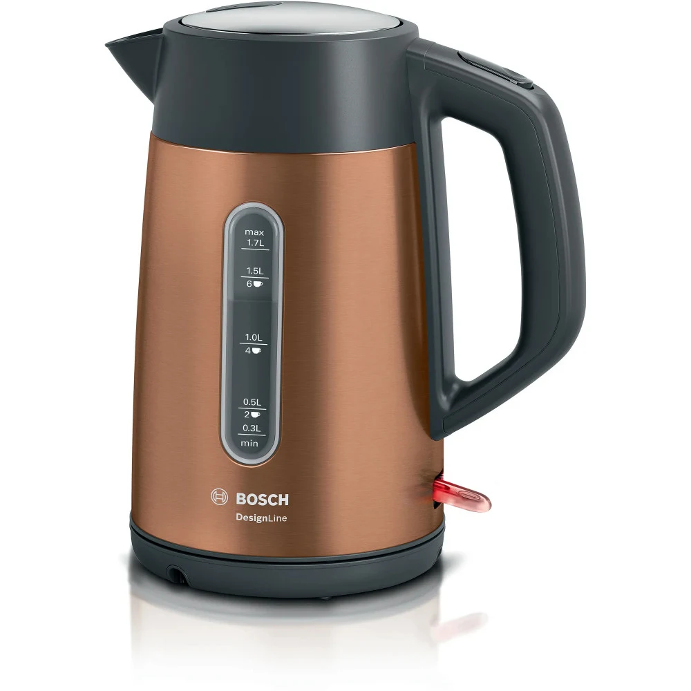 Чайник электрический Bosch TWK4P 1.7л. 2400Вт коричневый корпус: нерж.сталь/пластик (TWK4P439)