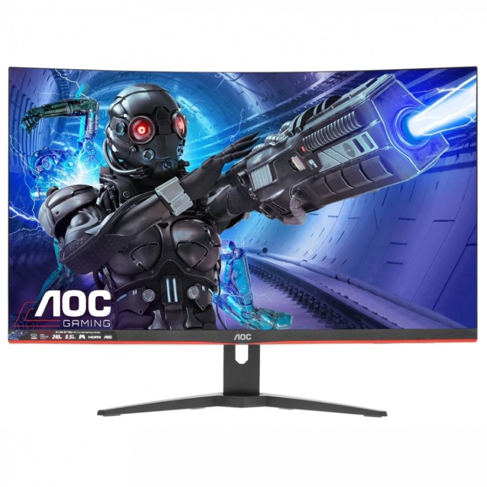 LCD AOC 31.5" C32G42ZE Black/red {VA 1920x1080 240Hz 4ms 300cd HDMI DisplayPort Internal Vesa}
