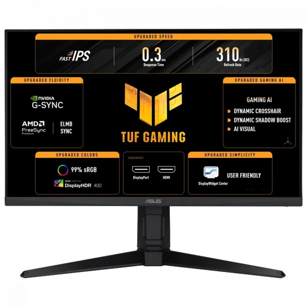 Монитор Asus 24.5" VG259QMRL5A черный Fast IPS LED 16:9 HDMI M/M матовая HAS Piv 1000:1 400cd 178гр/178гр 1920x1080 310Hz FreeSync Premium DP FHD 4.9кг
