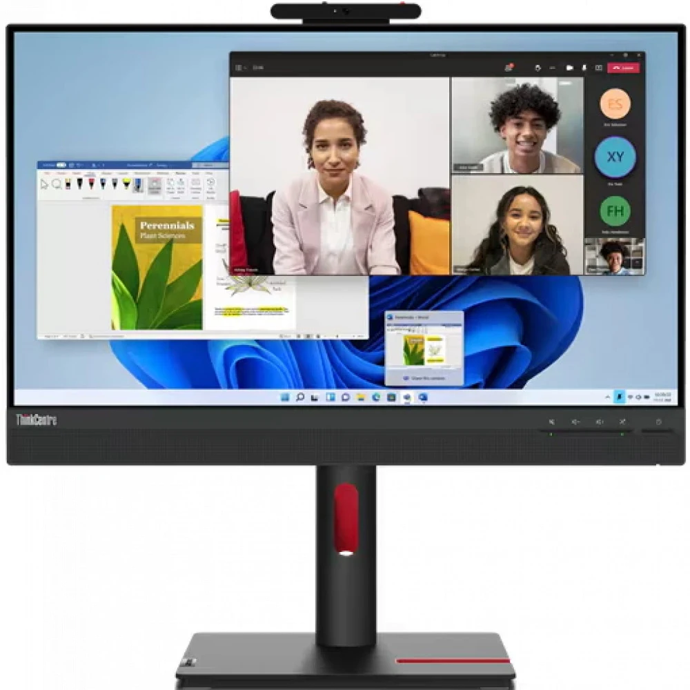 23.8 inch FHD Monitor (IPS Panel, 60Hz, 6ms, 3in1 connection w/ Tiny, DP, HDMI, USB Hub, Microphone, Webcam, Speakers) - Tilt/Swivel/Lift/Pivot Stand