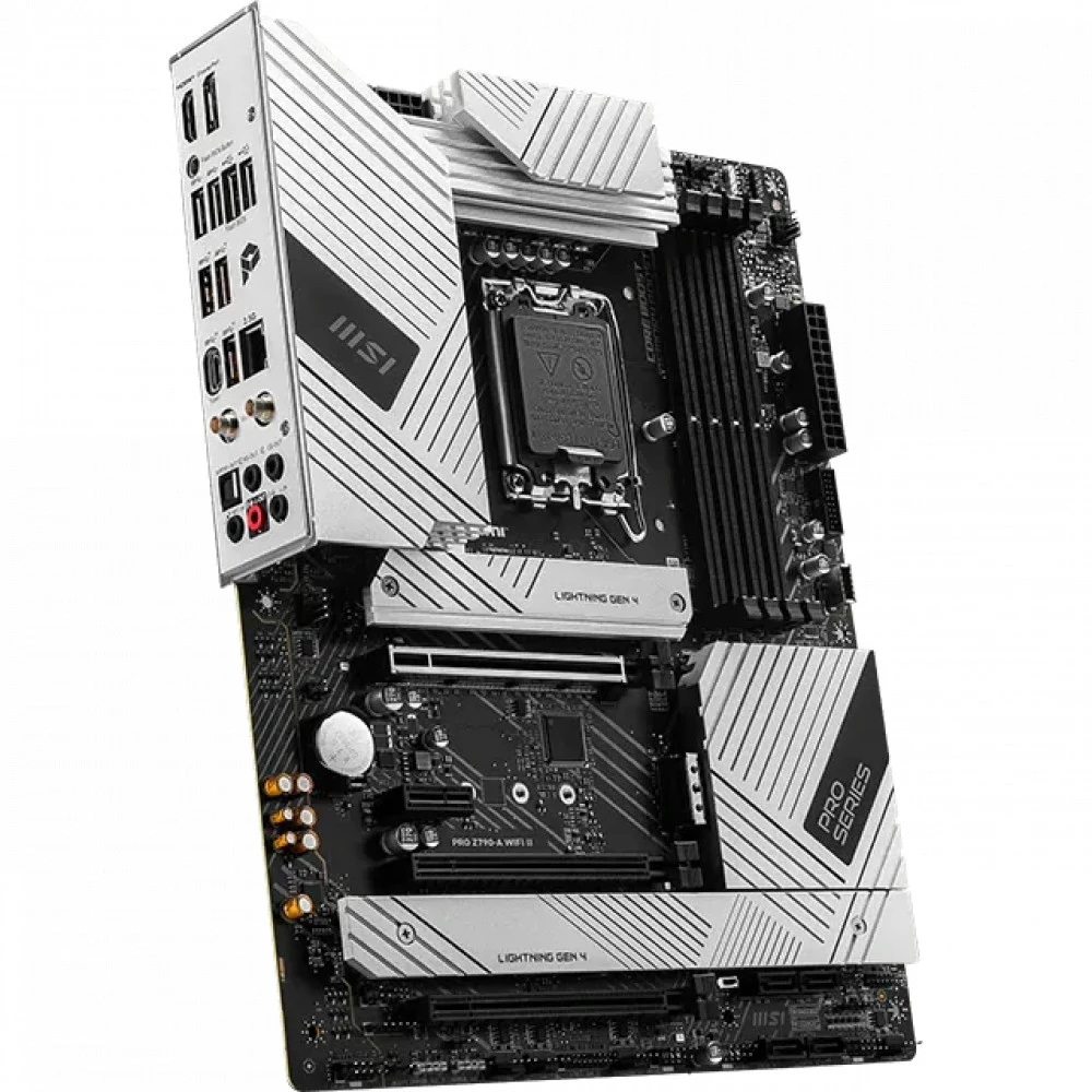 Материнская плата MSI PRO Z790-A WIFI II Soc-1700 Intel Z790 4xDDR5 ATX AC`97 8ch(7.1) 2.5Gg RAID+HDMI+DP