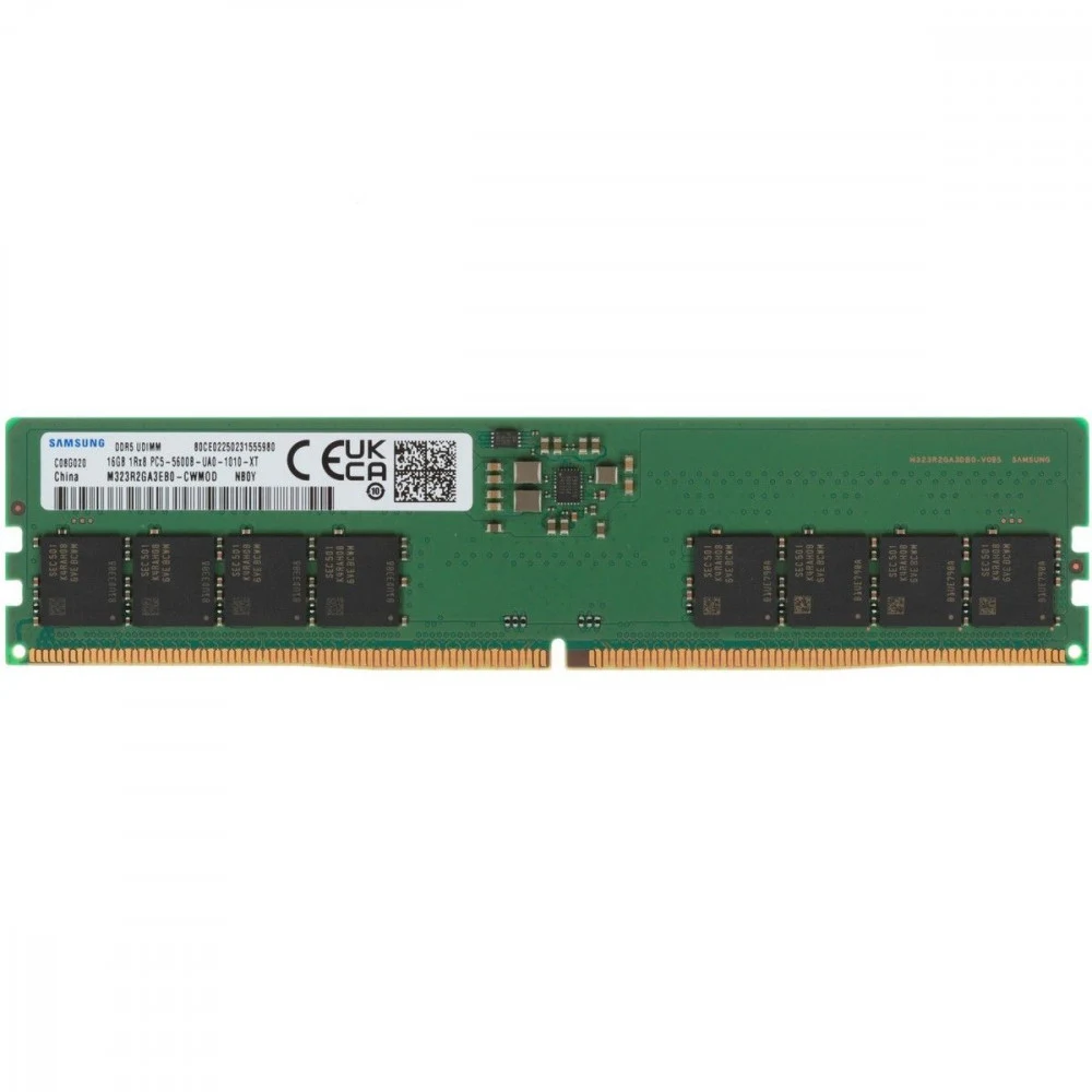 Модуль памяти Samsung 16GB DDR5 5600 UDIMM Desktop Non-ECC,CL46, 1.1V, 1Rx8, Bulk
