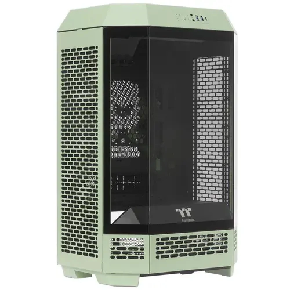 Компьютерный корпус, Thermaltake, The Tower 300 Matcha Green, CA-1Y4-00SEWN-00, Micro-Tower, Mini-ITX/M-ATX, USB 3.2*1, USB 3.0*2, HD Audio/mic, 3*140мм CT140, Максимальная длина видеокарты 400мм, М
