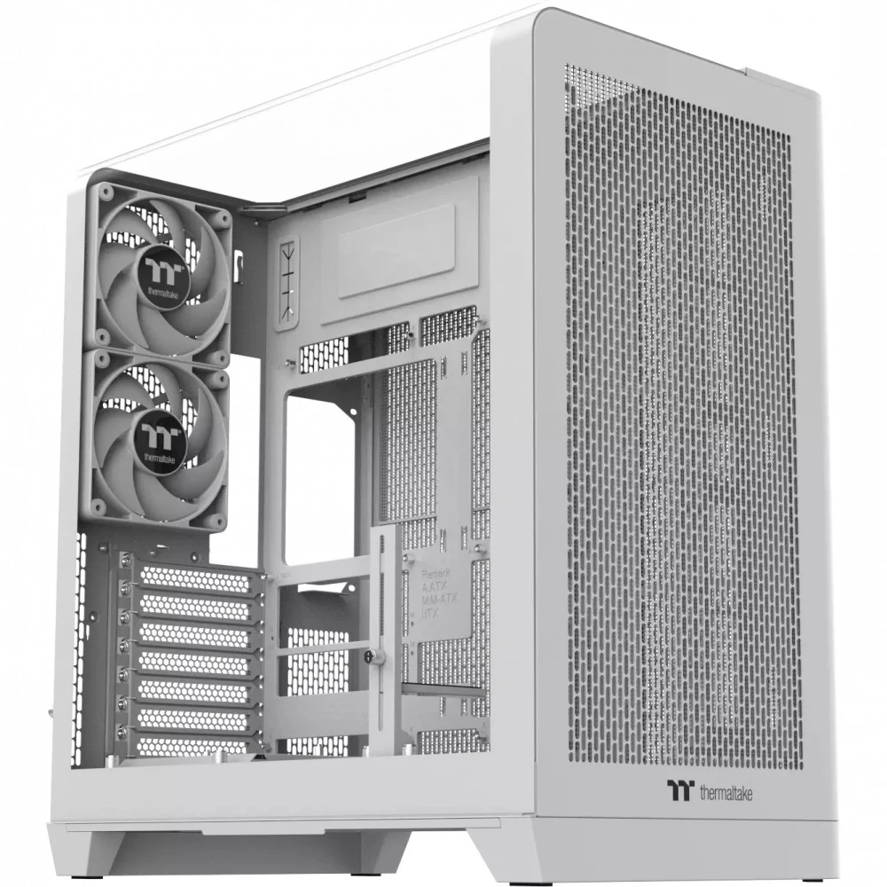 Компьютерный корпус, Thermaltake, View 390 Air Snow, CA-11F-00M6WN-00, ATX / Micro-ATX / Mini-ITX, 2*3.5"/1*2.5", Высота кулера до 160 мм, Длина VGA до 420 мм, 503 x 287 x 485 мм, Без Б/П, Белый
