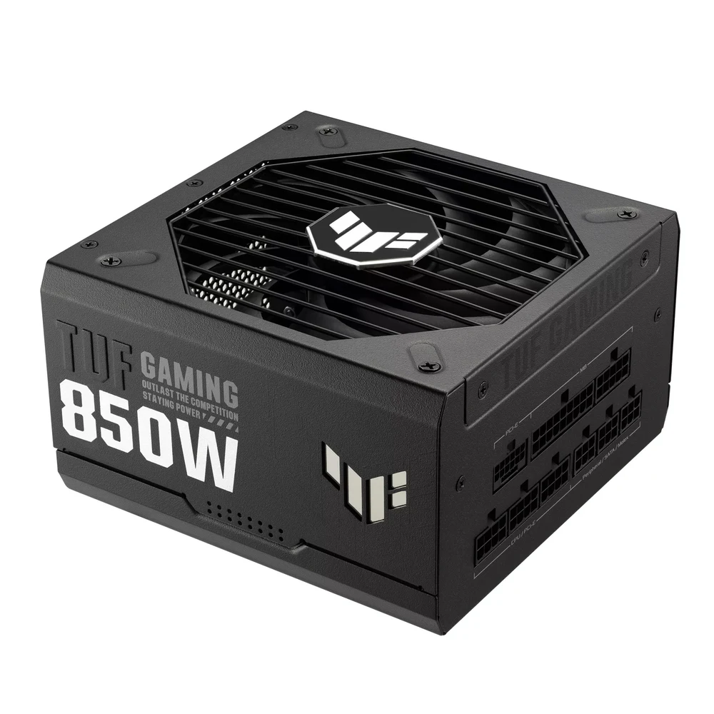 ASUS TUF Gaming 850W 80 Plus Gold PSU, ATX 3.0 compatible, Fully modular etched cables, Military-grade Certification, Axial-tech fan design, Dual ball fan bearings, protective PCB coating, 10-year w