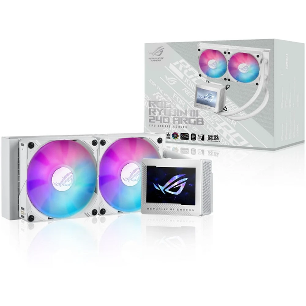 Жидкостная система охлаждения ASUS ROG RYUJIN III 240 ARGB WHT/AIO COOLER,ASETEK,EMMA,ARGB 90RC00K2-M0UAY0