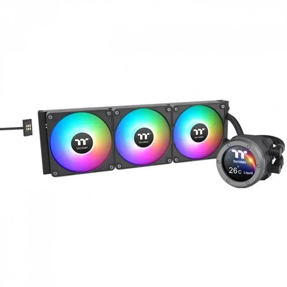 Система водяного охлаждения Thermaltake TH360 V2 Ultra EX ARGB Soc-AM5/AM4/1200/1700/1851 черный 4-pin 28.5dB Al LCD Ret (CL-W415-PL12SW-A) [CL-W415-PL12SW-A]