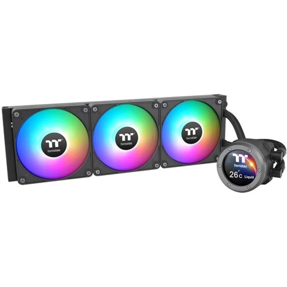 Система водяного охлаждения Thermaltake TH420 V2 Ultra EX ARGB Soc-AM5/AM4/1200/1700/1851 черный 4-pin 30.7dB Al+Cu LCD Ret (CL-W417-PL14SW-A) [CL-W417-PL14SW-A]
