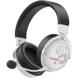 Наушники с микрофоном A4Tech Bloody MR590 Sports белый/черный 1.5м мониторные BT/Radio/3.5mm оголовье (MR590+ WIRED/SPORT WHITE)
