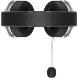 Наушники с микрофоном A4Tech Bloody MR590 Sports белый/черный 1.5м мониторные BT/Radio/3.5mm оголовье (MR590+ WIRED/SPORT WHITE)