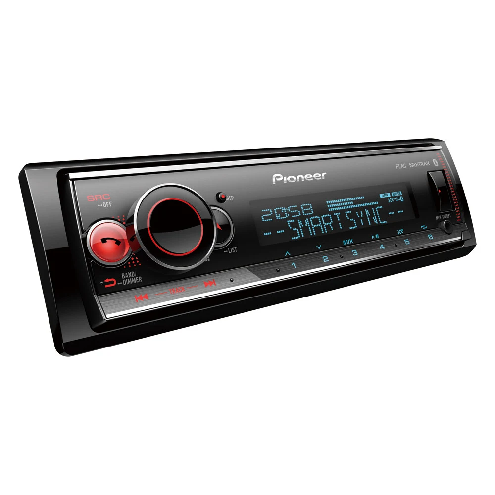 Автомагнитола Pioneer MVH-S520BT 1DIN 4x50Вт AUX DSP 3 RDS