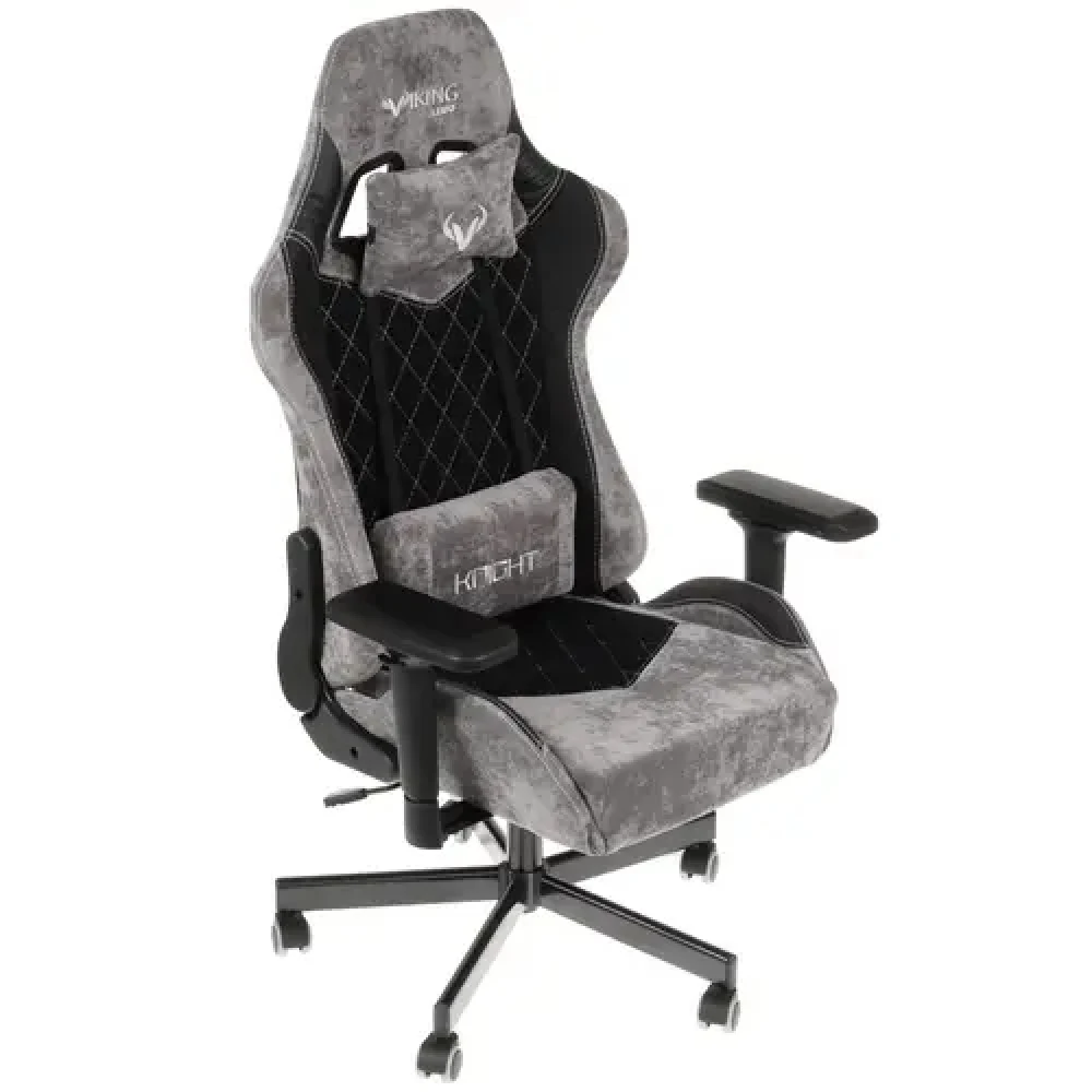 Кресло игровое Zombie VIKING 7 KNIGHT Fabric черный текстиль/эко.кожа с подголов. крестовина металл