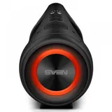 SVEN PS-370, черный, акустическая система 2.0, мощность 2х20Вт(RMS), Bluetooth, FM, USB, Водонепроницаемый (IPx5), подсветка, microSD, 2x3600mA*h