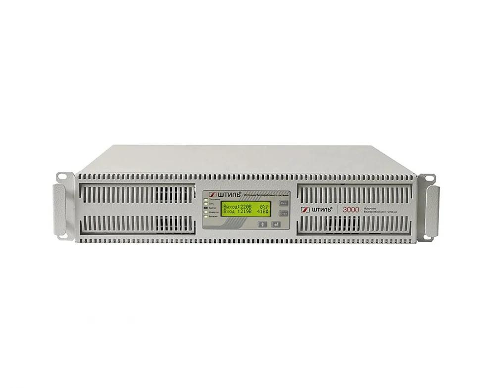 ШТИЛЬ ИБП 3000 ВА 1 фазный on-line батарея: 96В ext (no incl), ЗУ 2А rack