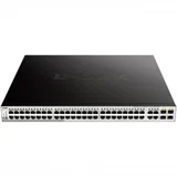D-Link DGS-1210-52MP/FL1A, L2 Managed Switch with 48 10/100/1000Base-T ports and 4 100/1000Base-T/SFP combo-ports (48 PoE ports 802.3af/802.3at (30 W), PoE Budget 370 W).16K Mac address, 802.3x Flow