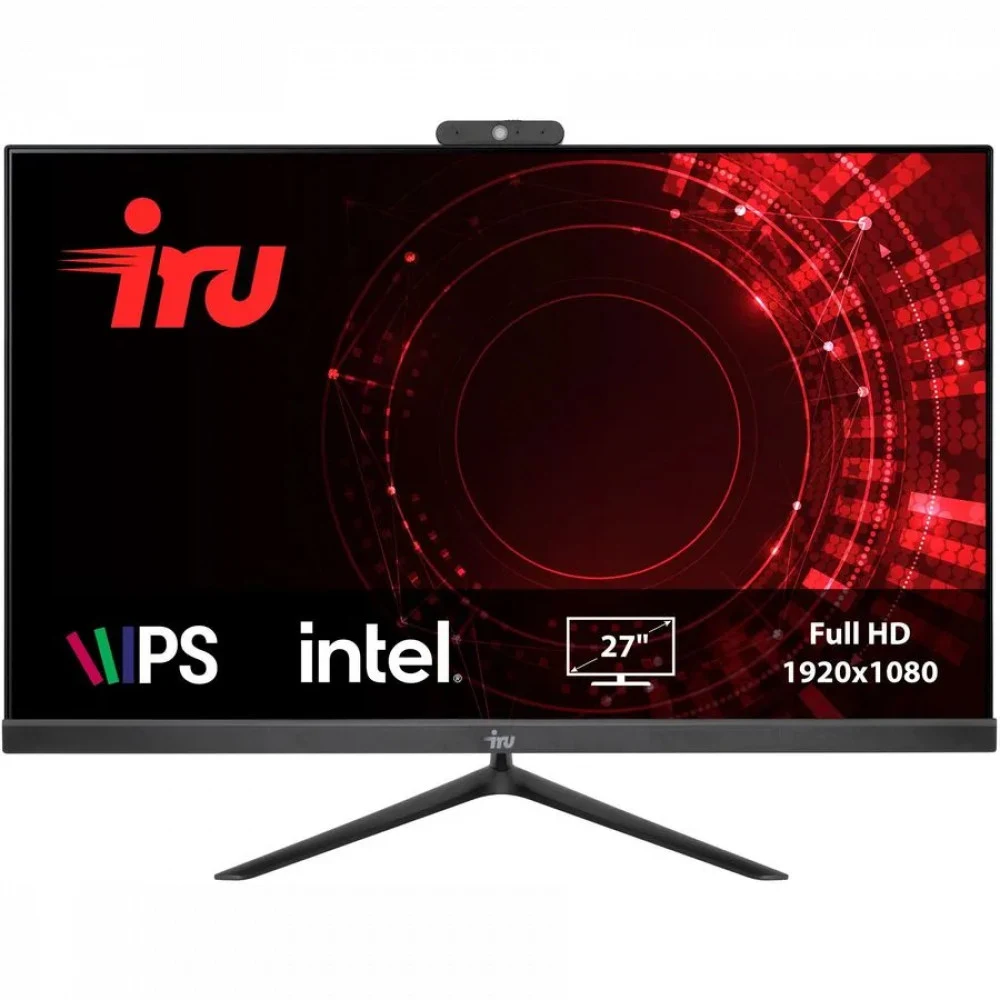 Моноблок IRU Office 27IH5P 27" Full HD i5 11400 (2.6) 8Gb SSD512Gb UHDG 730 без ОС GbitEth WiFi BT 120W Cam черный 1920x1080 (RUS)