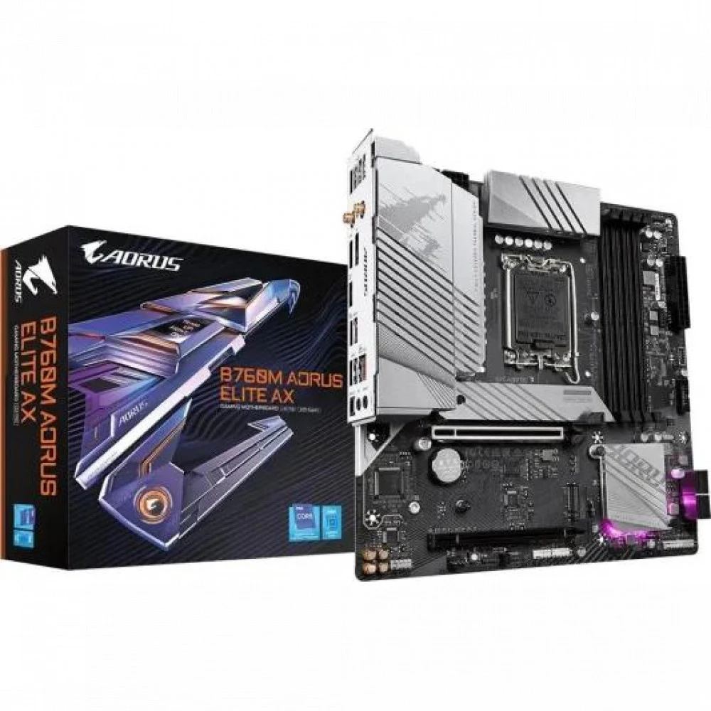 Материнская плата B760 S1700 MATX B760M AORUS ELITE AX GIGABYTE
