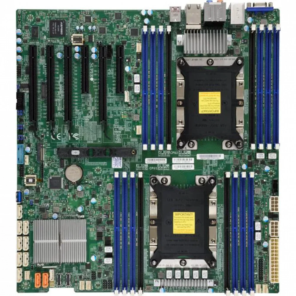 Материнская плата SuperMicro Материнская плата SuperMicro MBD-X11DAI-N-B Dual Socket LGA 3647 Intel C621 Chipset Intel Xeon Scalable Processors Support DDR4 16x DIMM 10x SATA3 6.0Gb/s E-ATX Server M