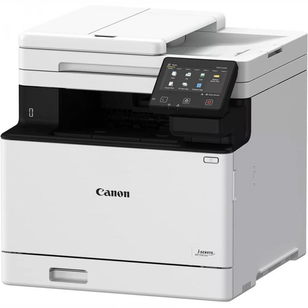 Canon i-Sensys Colour MF754Cdw А4, МФУ, лазерное, цветное, 33стр/мин, 1200dpi, 1200МГц, 1024Мб ,WiFi/Bluetooth/AirPrint/USB/Ethernet, 2100стр/картридж, (5455C019 /5455C009)