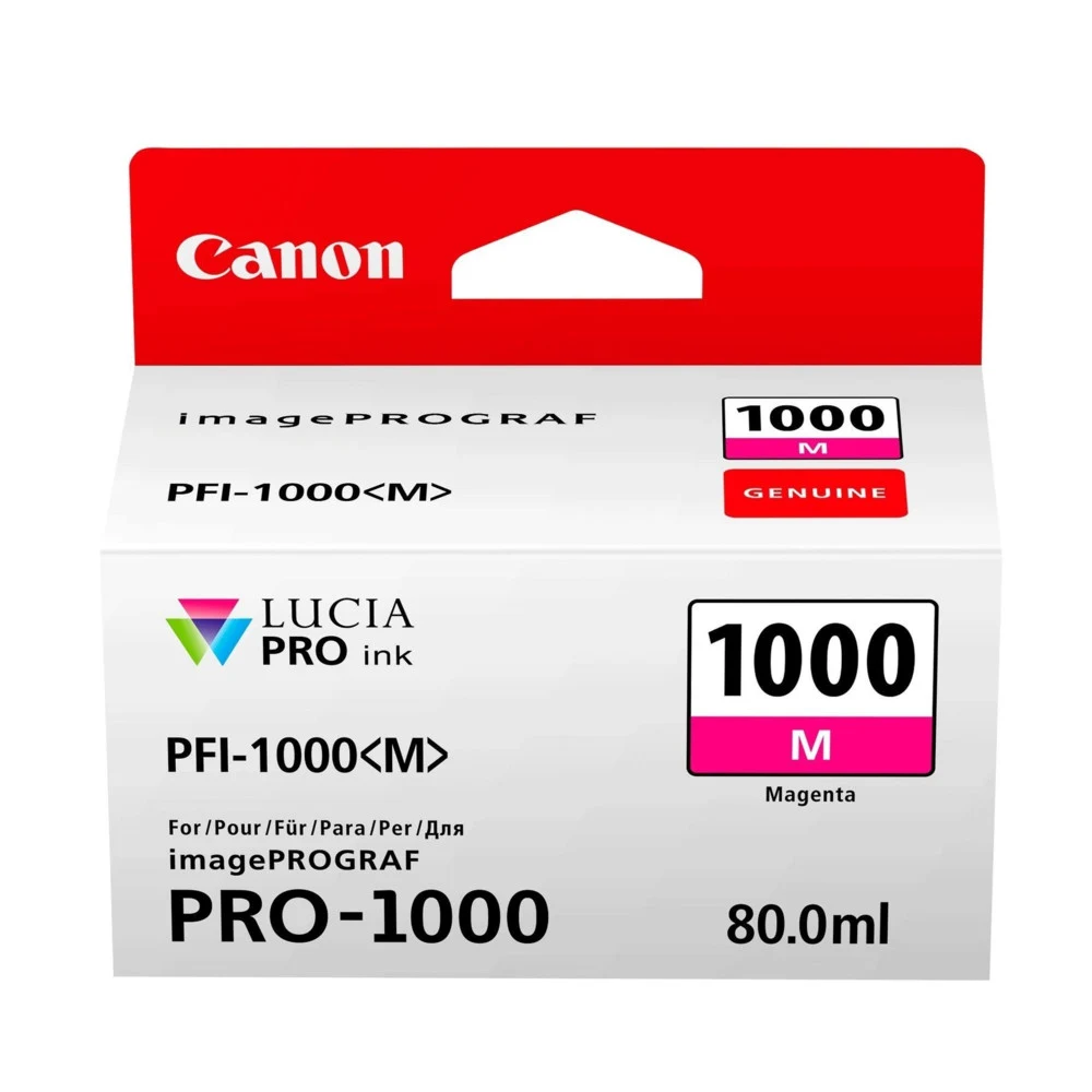 Картридж струйный Canon PFI-1000 M 0548C001 пурпурный (80мл) для Canon imagePROGRAF PRO-1000