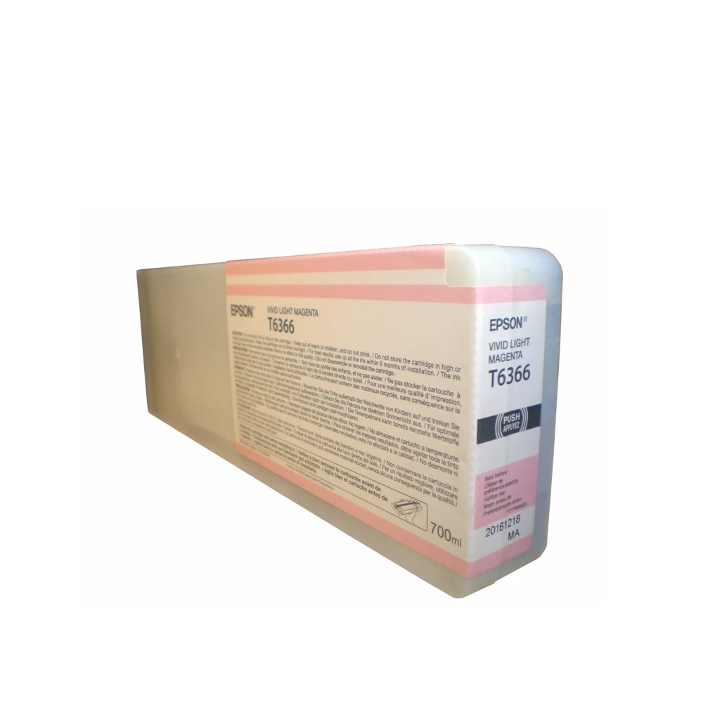 Картридж струйный Epson C13T636600 Vivid Light Magenta 700 ml для Epson Stylus Pro 7900/9900 Вид:Картридж Для бренда: Epson Производитель: Epson Ресурс: 700 мл Тип: Картридж EPSON Тип печати: Струйн