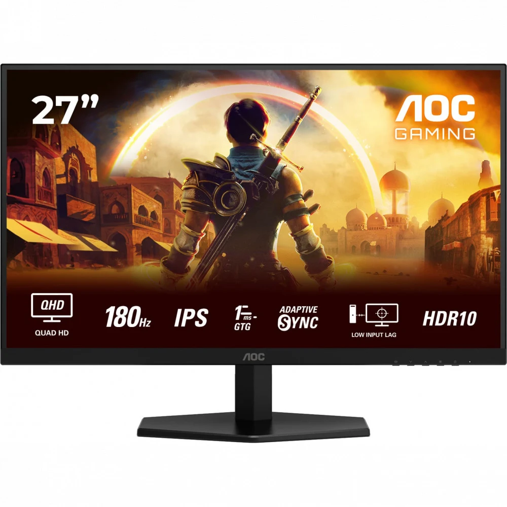 Монитор AOC 27" Q27G42XE черный IPS LED 16:9 HDMI M/M матовая 1000:1 300cd 178гр/178гр 2560x1440 180Hz DP Quad 2K (1440p) 5.29кг