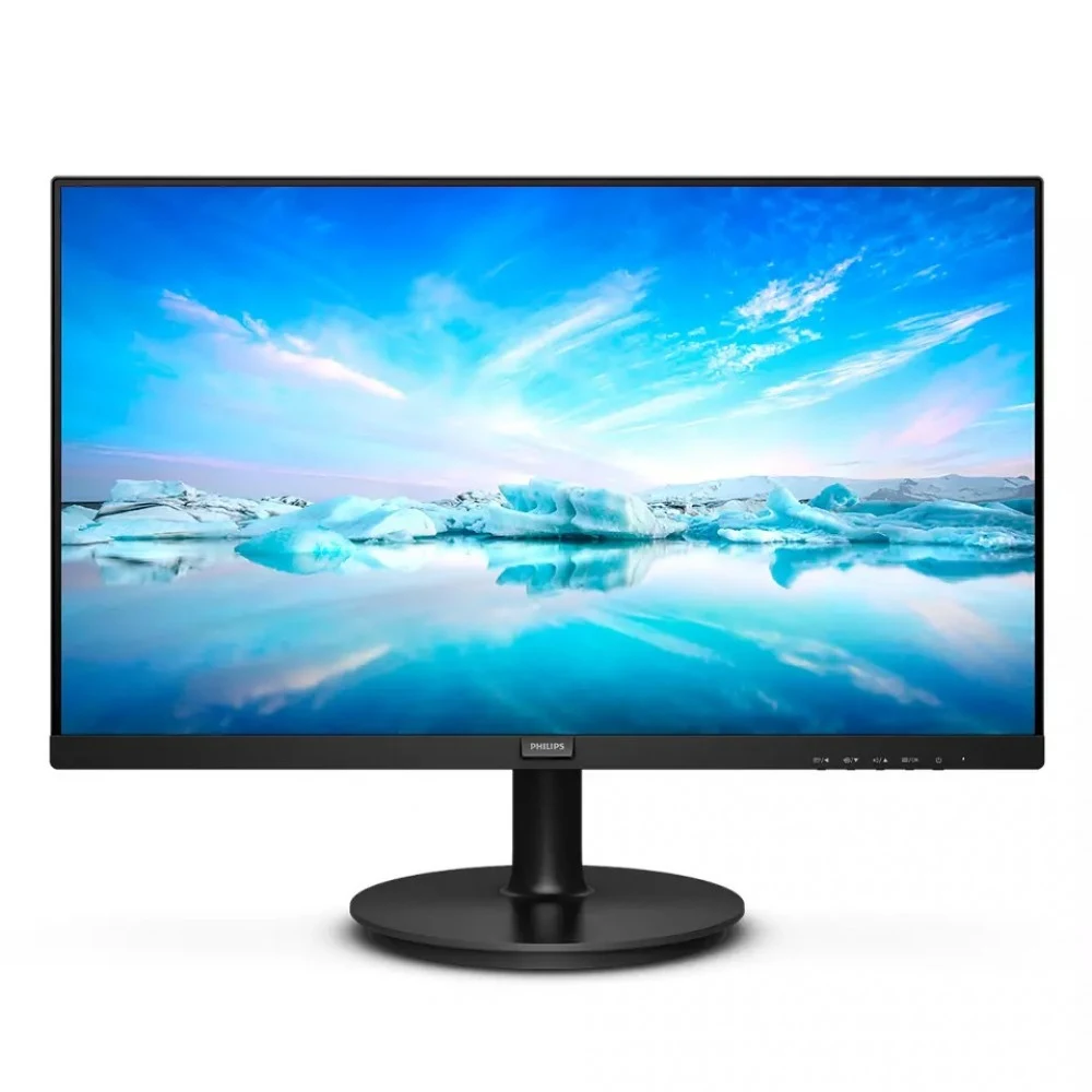 21,5" Philips 222V8LA 1920x1080, LED, 16:9, VA, 250cd, 3000:1, MID, 4ms, 178/178, VGA, DP, HDMI, 75Hz, Speakers, Tilt, Внутр, VESA, Black, 3y