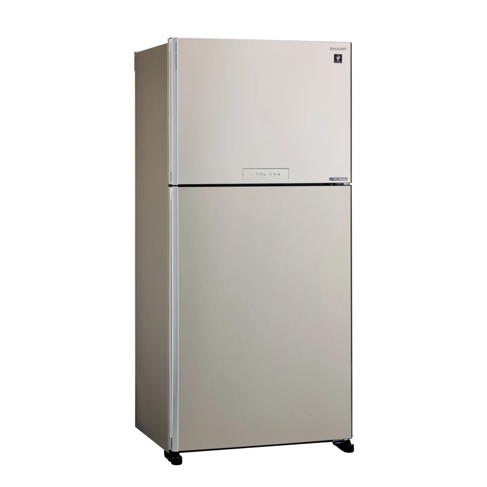 Холодильник Sharp SJXG60PMBE с верхним расположением морозильной камеры, beige (600(422+178),A++,Full No Frost/Hybrid Cooling/Extra-Cool, J-TECH Inverter, 865 x1870 x740)
