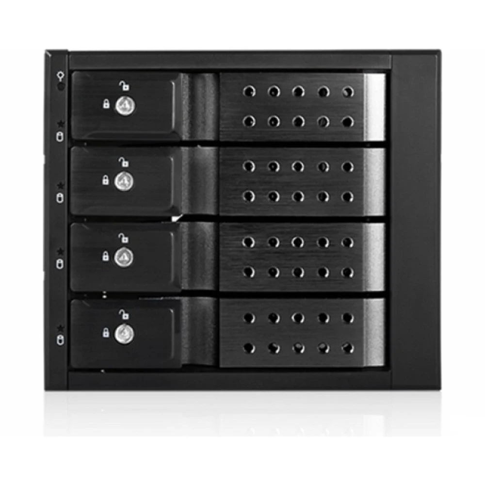 Procase T3-304-SATA3-BK {Hot-swap корзина 4 SATA3/SAS 6Gb (черный) hotswap trayless aluminium mobie rack module (3x5,25) 1xFAN 80x15mm}